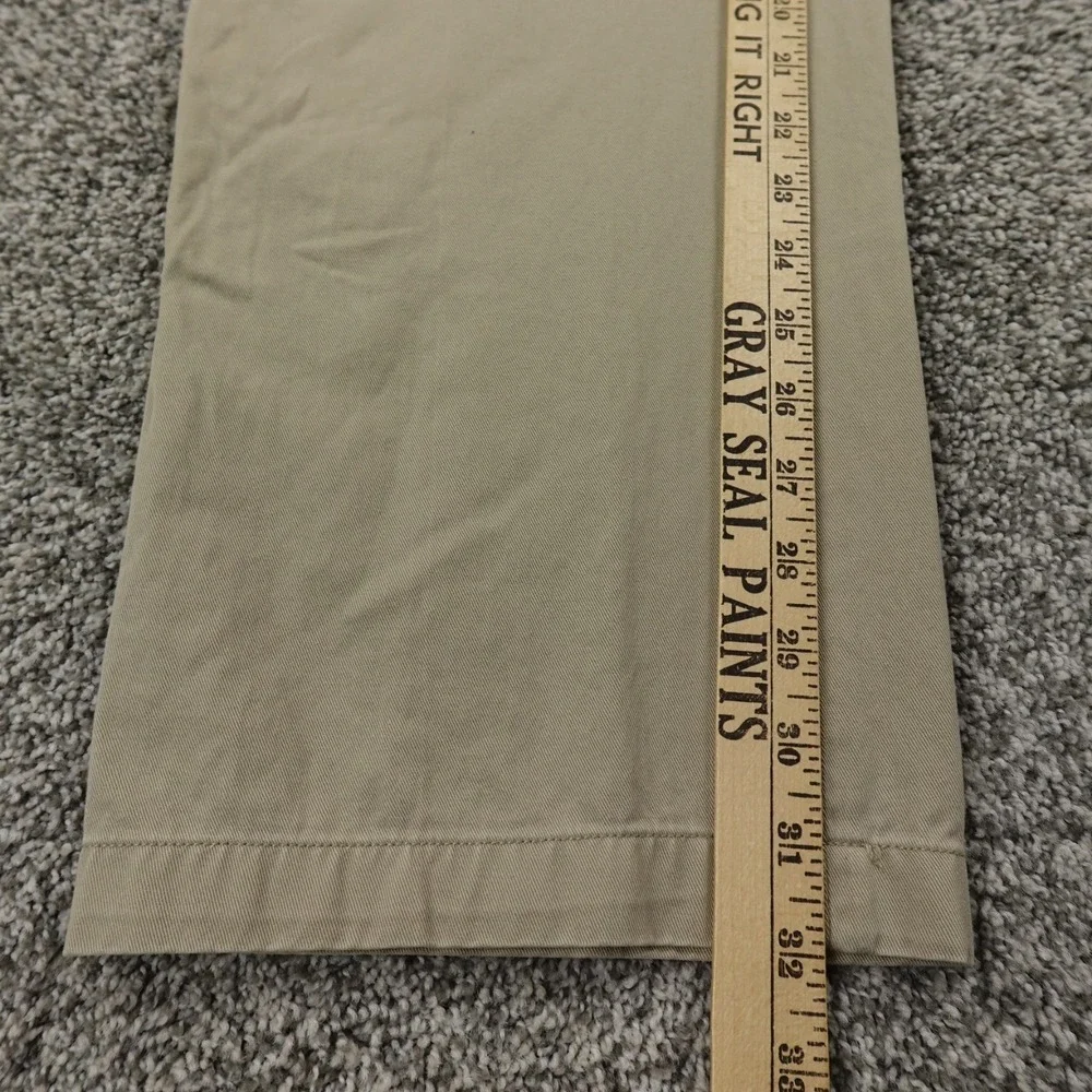 VTG Polo Ralph Lauren Pants Mens 36X32 Brown Beige Chino Trouser Pleated Preppy‎